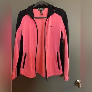 Ralph Lauren Active Womens (M) Pink/Black Casual Track Jacket Full-Zip